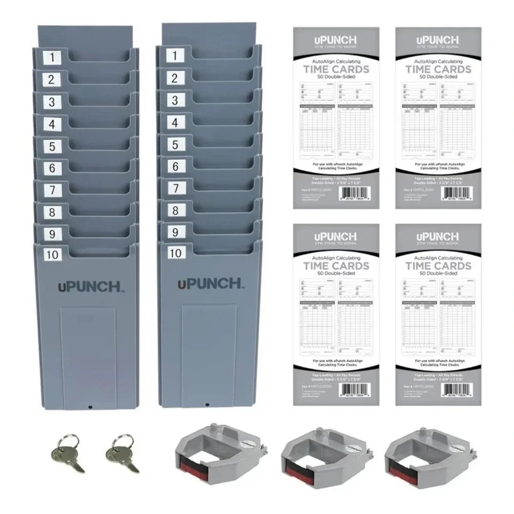 uPunch HN4500 Time Clock Bundle w/ 200 Cards - NEW OPEN BOX!  A-3